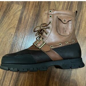 Polo by Ralph Lauren Men's Two-Tone Leather Boots